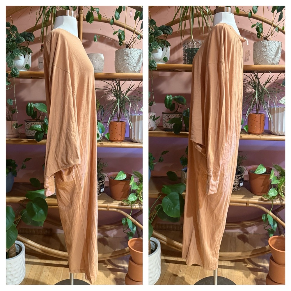 FP Beach Free People Lifestyle Maxi Dress Long Sleeve Sand Sable NWT Size XS - Picture 3 of 10